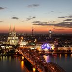 Abendlicher Blick über Köln...