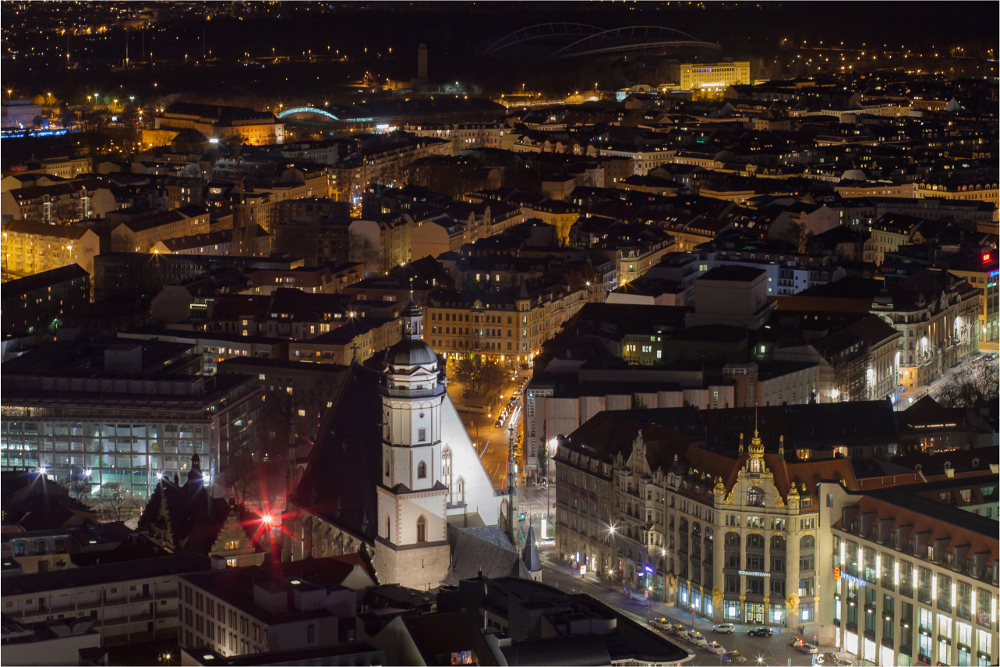 abendlicher Blick über Leipzig