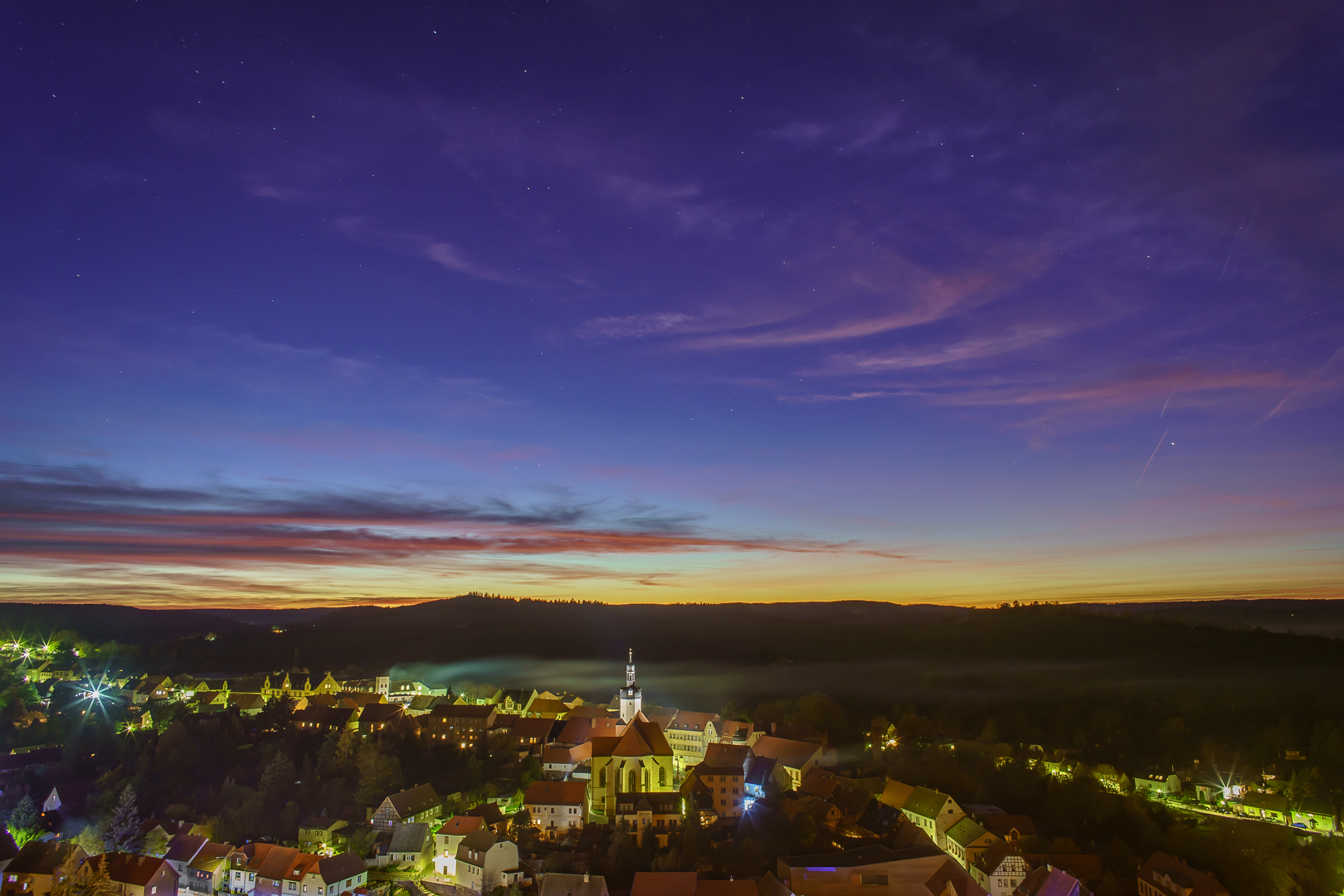 Abendlicher Blick über Mansfeld (1)