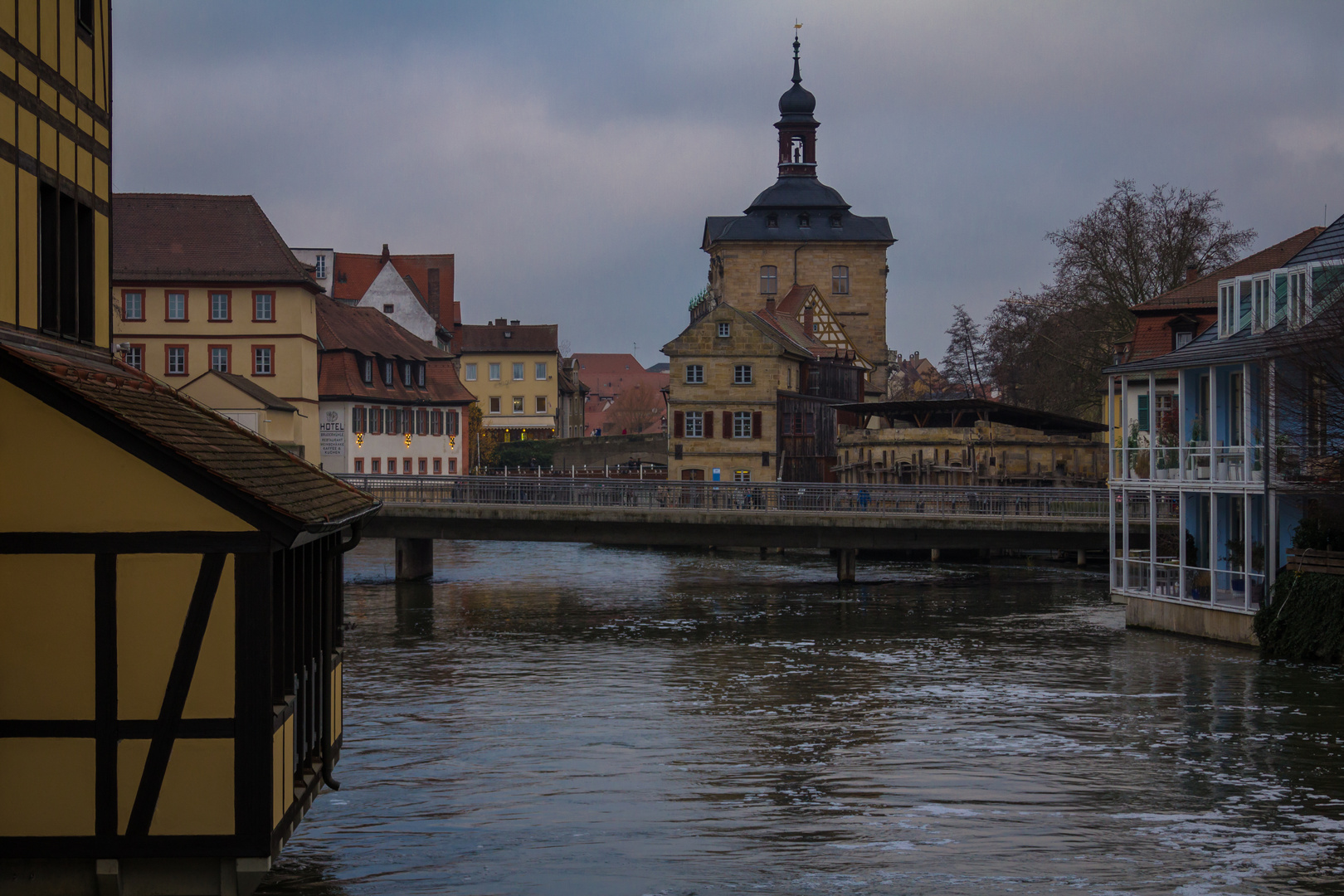 Abendlicher Blick über Teile der Bamberger Altstadt