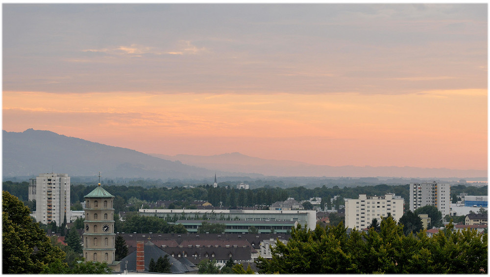 Abendlicher Blick vom Balkon