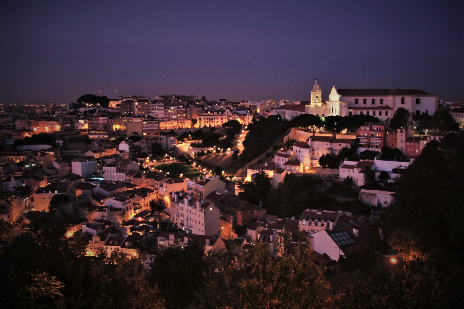 abendlicher Blick vom Castelo de Sao Jorge in Richtung Norden 