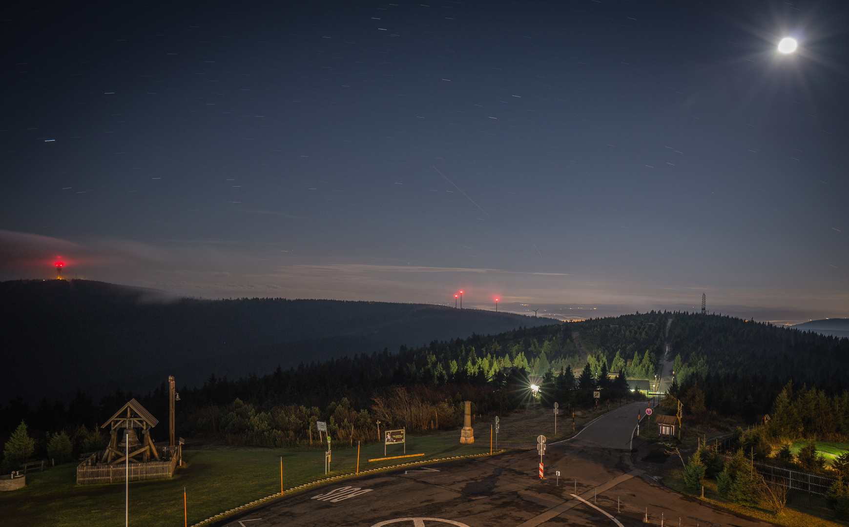 abendlicher Blick vom Fichtelberg