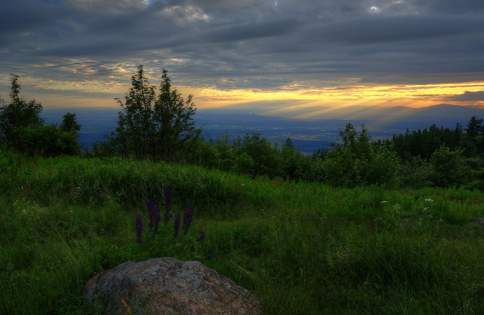 Abendlicher Blick vom hohen Blauen