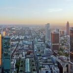 abendlicher Blick vom Maintower (Helaba) in Frankfurt