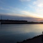 Abendlicher Blick von der Düne zur Insel