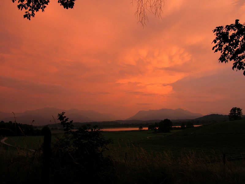 Abendlicher Chiemsee nach Gewitter