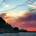 Abendlicher Hafen auf Samos