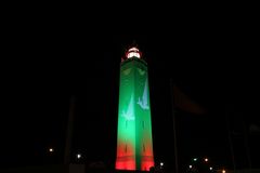 Abendlicher Leuchtturm von Noordwijk aan Zee 