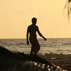 Abendlicher Schnappschuss am Strand von Kalutara.