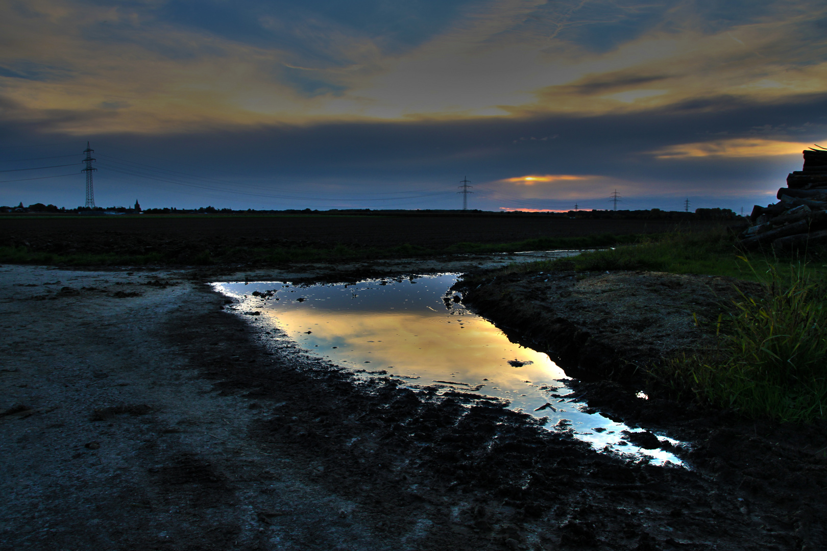 Abendlicher Sonnenuntergang in Raderbroich