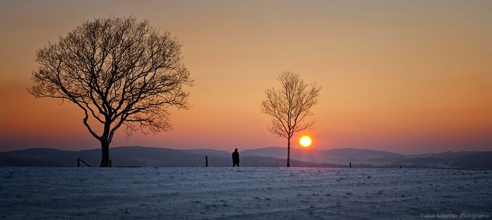 abendlicher Winterspaziergang