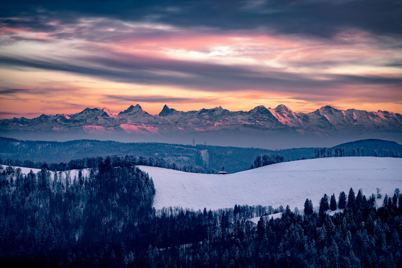 Abendliches Alpenglühen