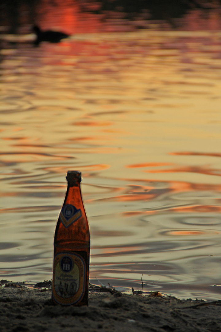 abendliches Bierchen am See