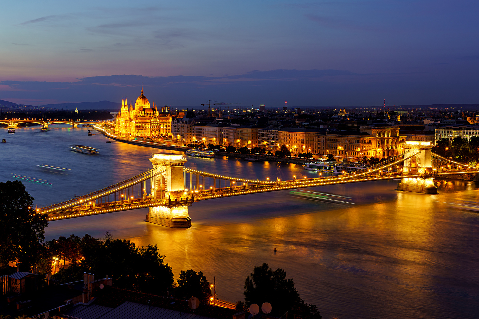 Abendliches Budapest