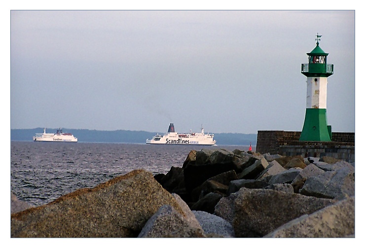 Abendliches Date an der Mole von Sassnitz