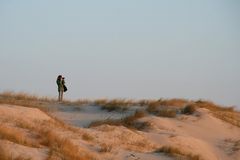 abendliches Foto von der Düne aus