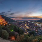 abendliches Heidelberg im August zur Blauen Stunde