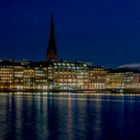 Abendliches Panaroma Jungfernstieg-Ballindamm