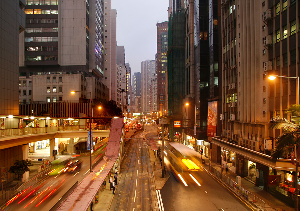 Abendliches Treiben in Hongkong