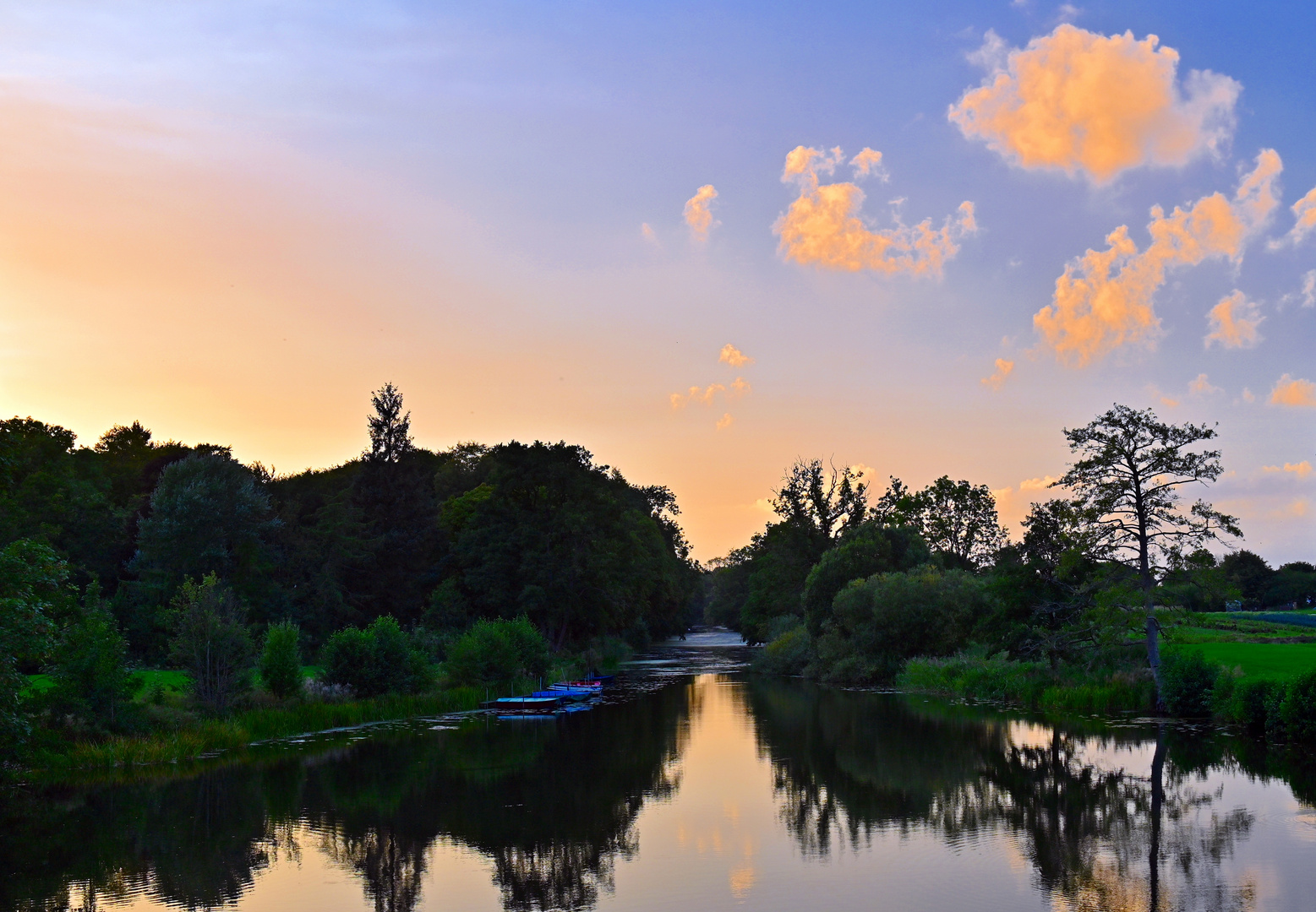 Abendlicht am alten Eiderkanal bei Kluvensiek