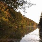 Abendlicht am ca. 600 m langen Hammerwoog im Hammerbachtal,...