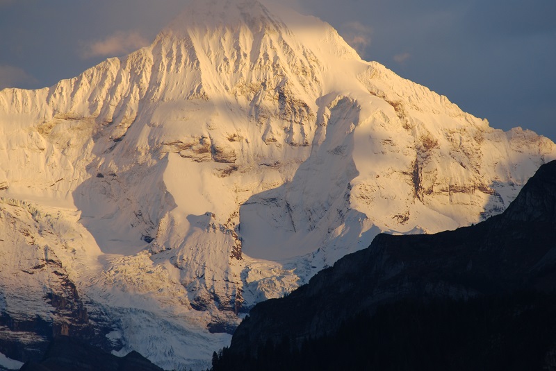 Abendlicht am Jungfraujoch/Schweiz