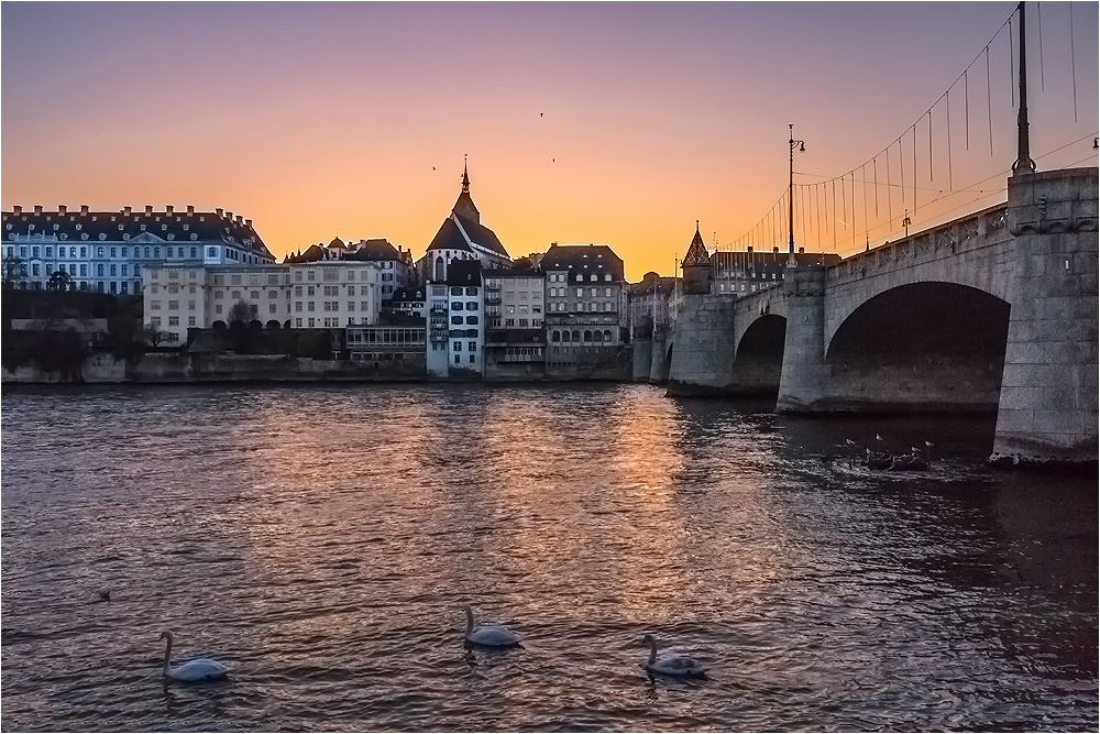 Abendlicht am Rhein