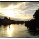 Abendlicht an der Donau in Regensburg