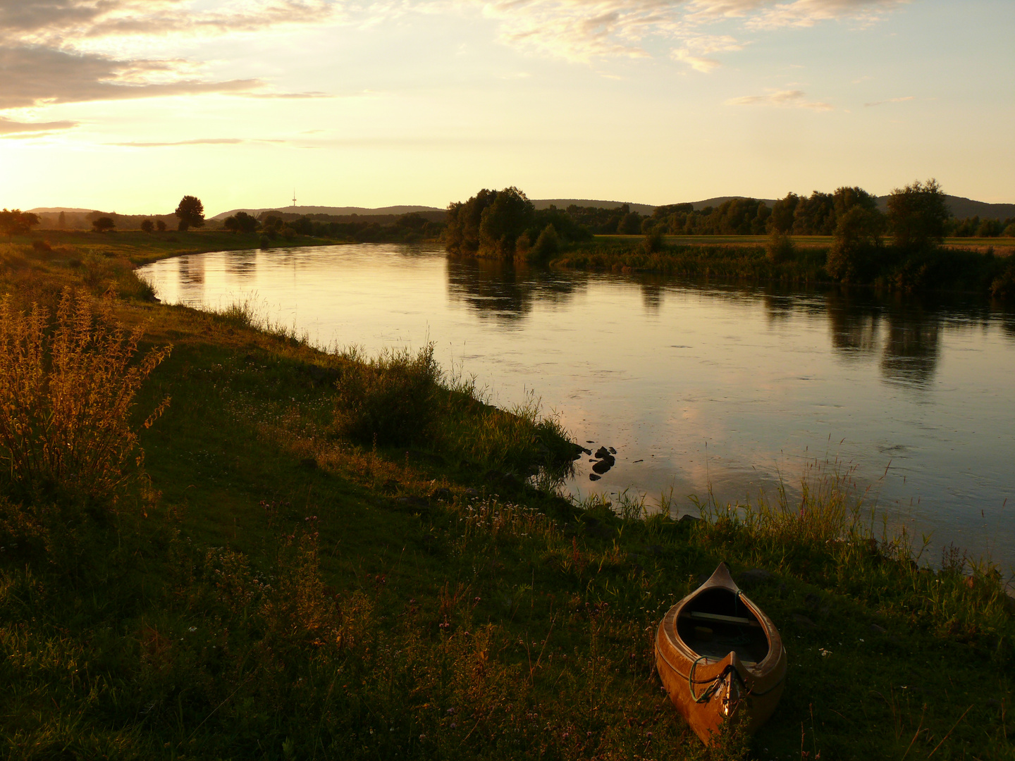 abendlicht an der Weser