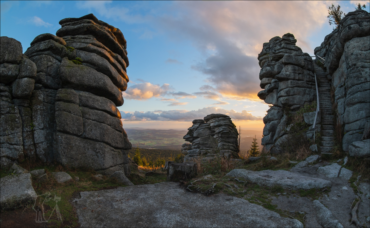 Abendlicht auf dem Dreisesselberg