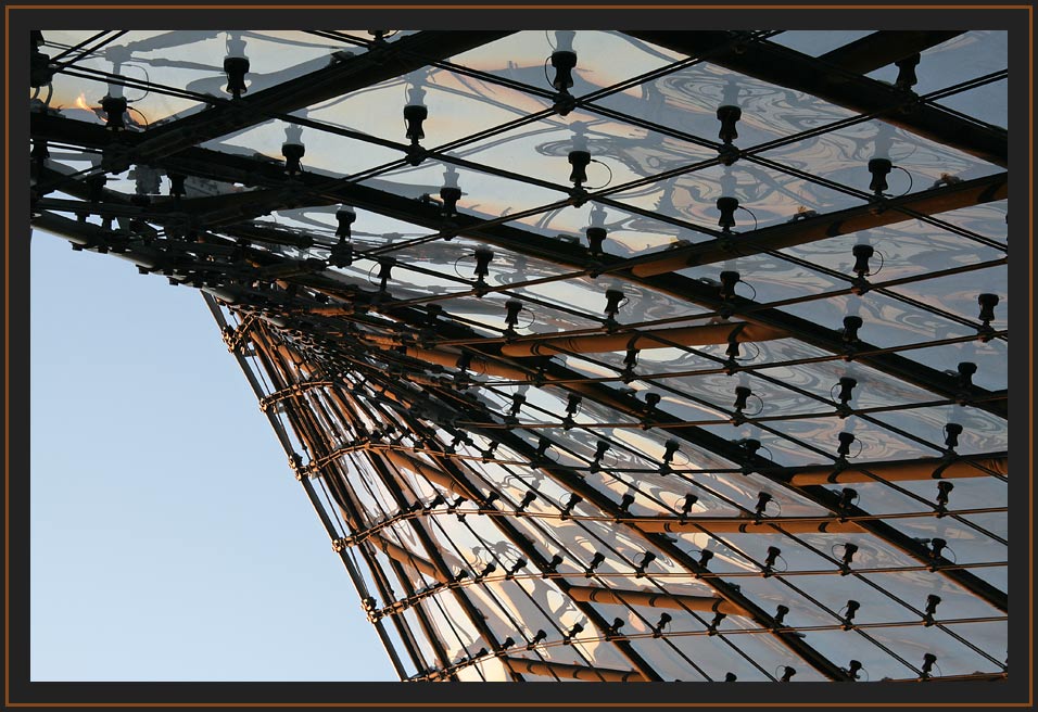 Abendlicht auf dem Olympiadach