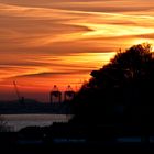 Abendlicht Hafen an der Ostsee