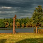 Abendlicht im Park der Moritzburg