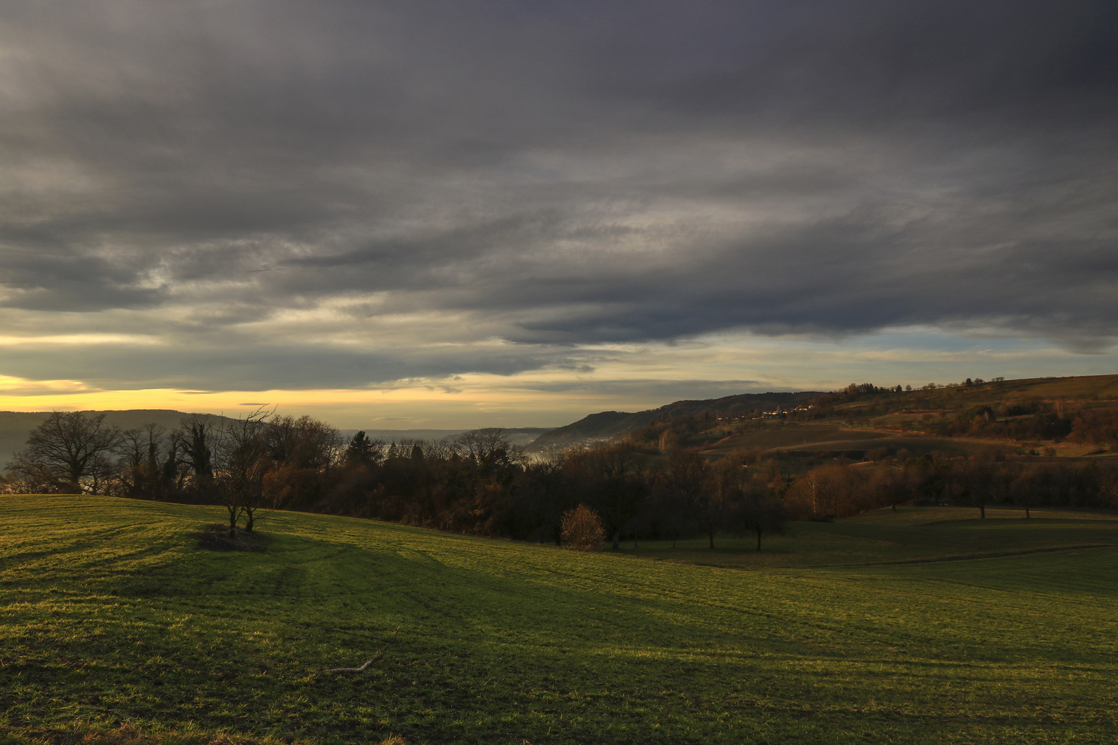 Abendlicht über dem Hinterland vom Bodensee