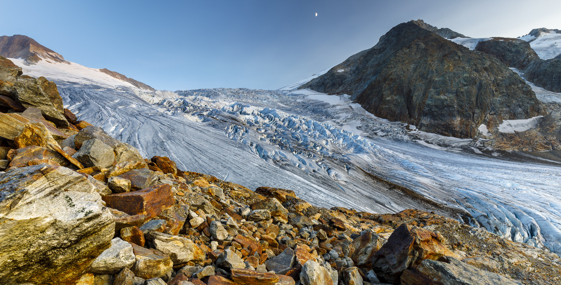 Abendlicht über dem Triftgletscher