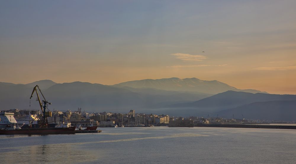 Abendlicht über Heraklion