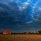 Abendlicht und aufziehende Regenfront