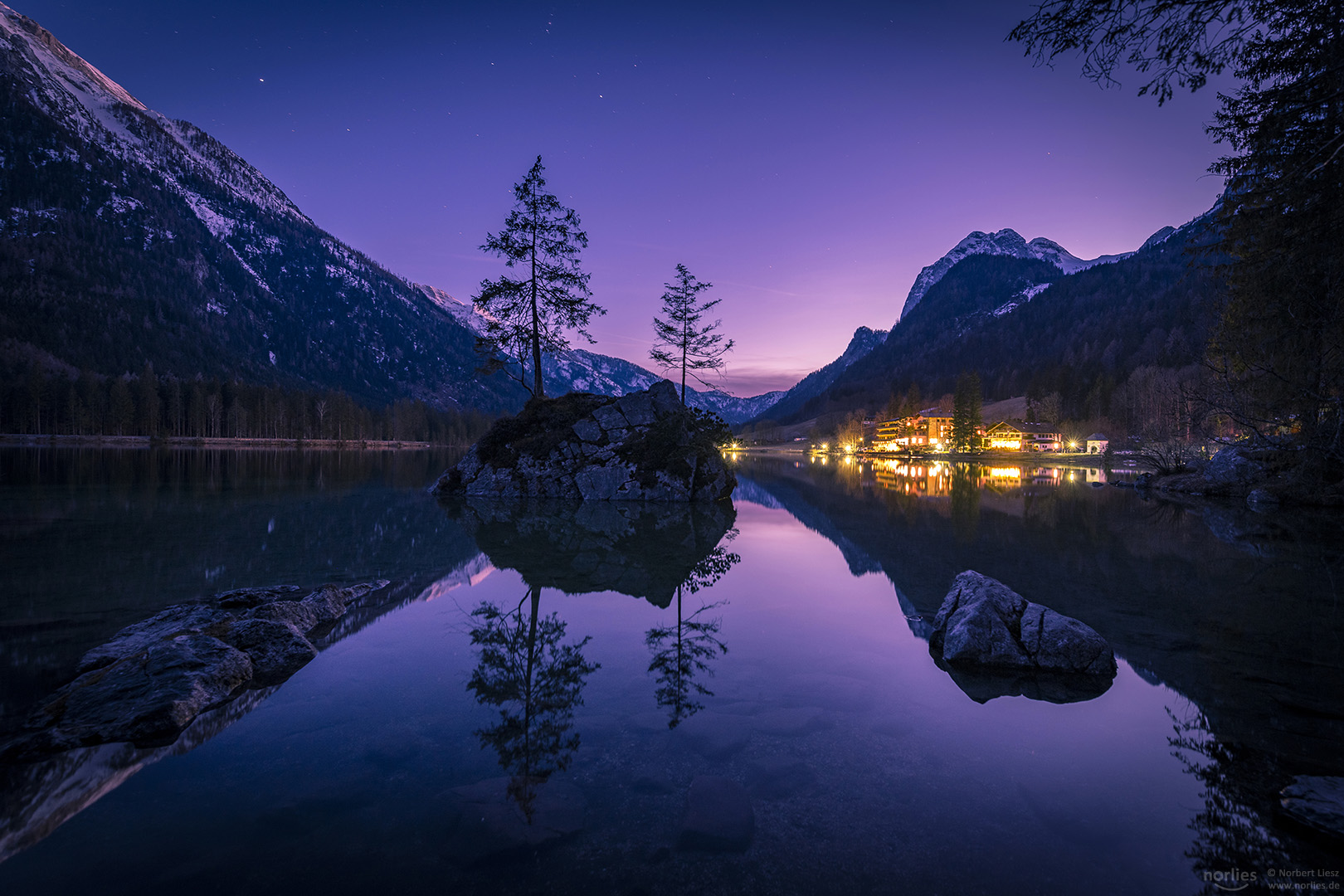 Abendlichter am Hintersee