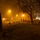 Abendlichter im Nebel