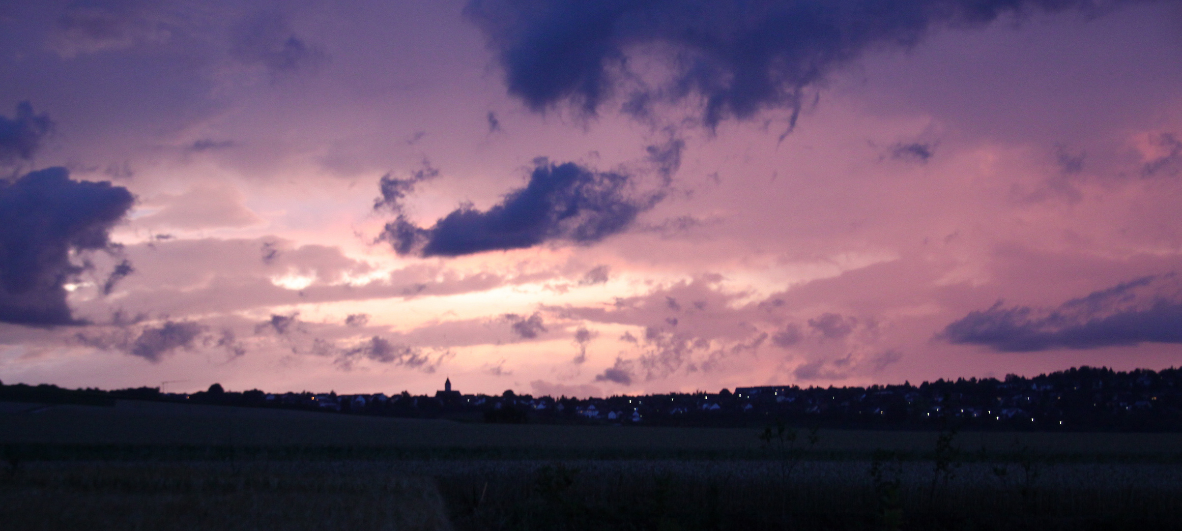 Abendlila in Rheinhessen