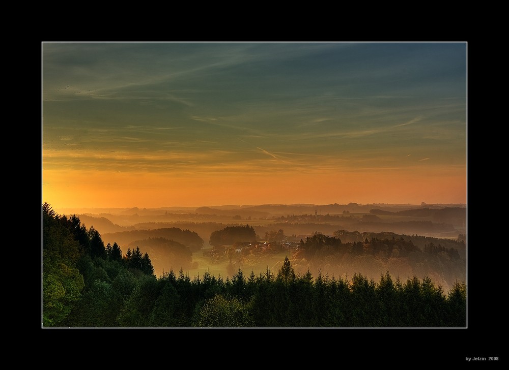 Abendnebel auf der Seiseralm