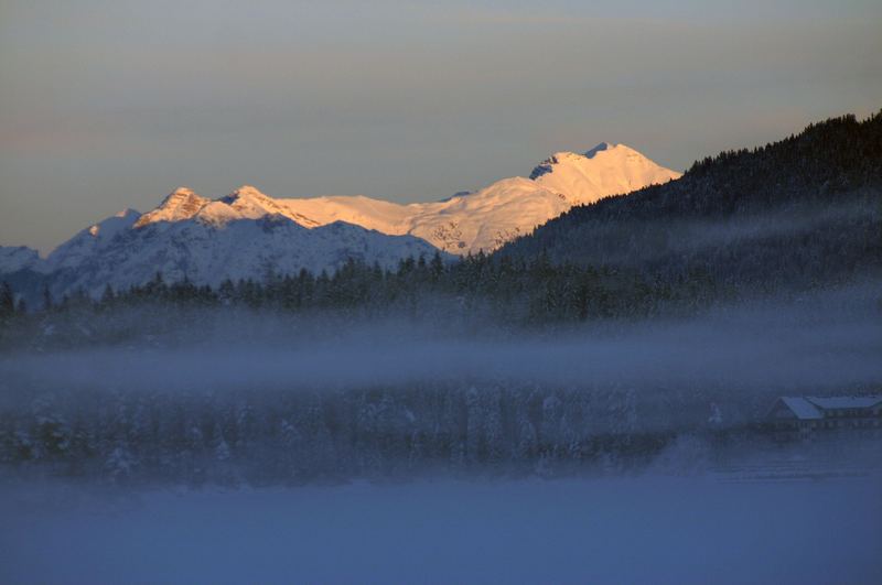 Abendnebel über dem Eibsee