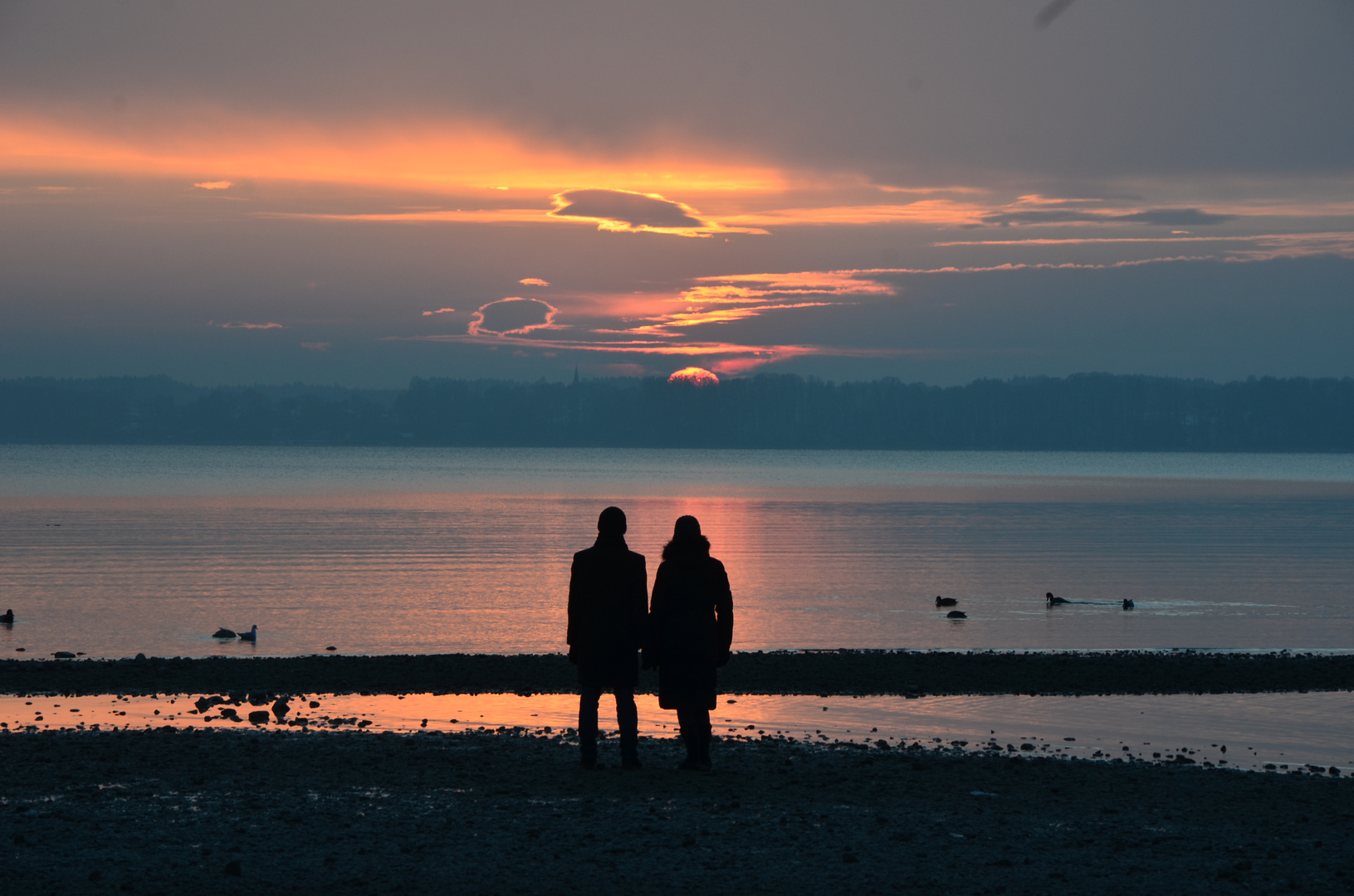 Abendpaar am Chiemsee