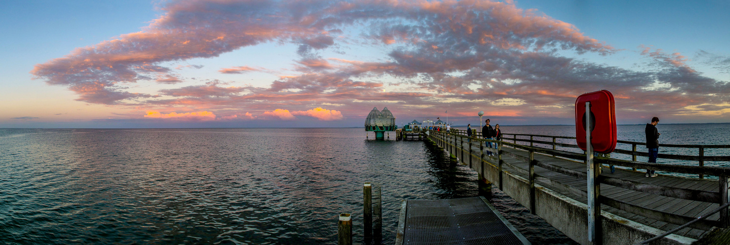 Abendpanorama: Grömitzer Seebrücke 