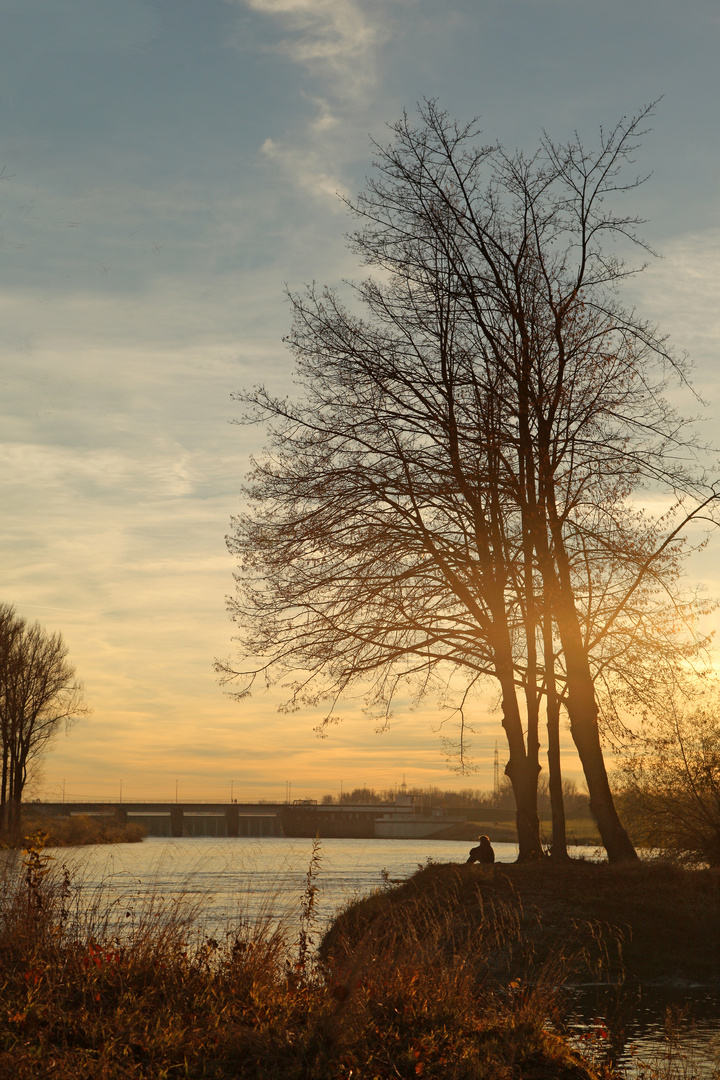 Abendrast an der Isar