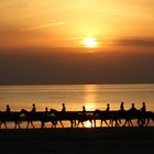 Abendritt am Strand von Nordwijk