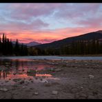 Abendröte am Athabasca River