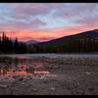 Abendröte am Athabasca River