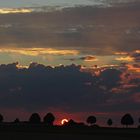 Abendröte am Feld